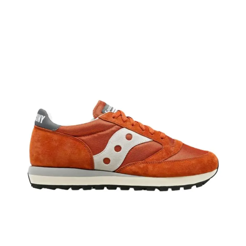Saucony Jazz 81 Anti Slip Wear Resistant Low Top Casual Running Shoes Unisex Red Brown-1