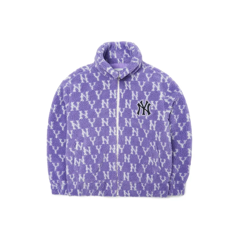 MLB New York Yankees Velvet Jackets Unisex Purple-0