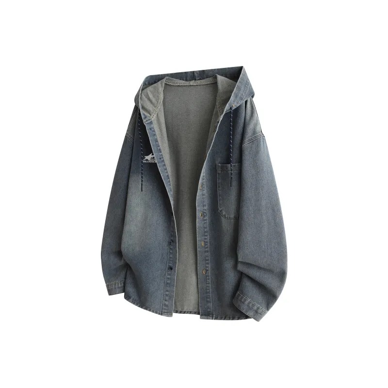 DAREASY Denim Jacket Unisex Black Gray Color-4