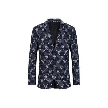 KARL LAGERFELD FW24 Business Suit Coat Men's Black