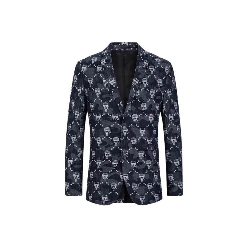 KARL LAGERFELD FW24 Business Suit Coat Men's Black-0
