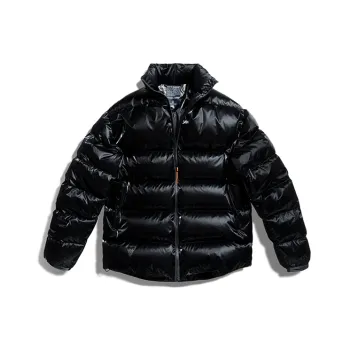 Down Jacket Men's Texture Black