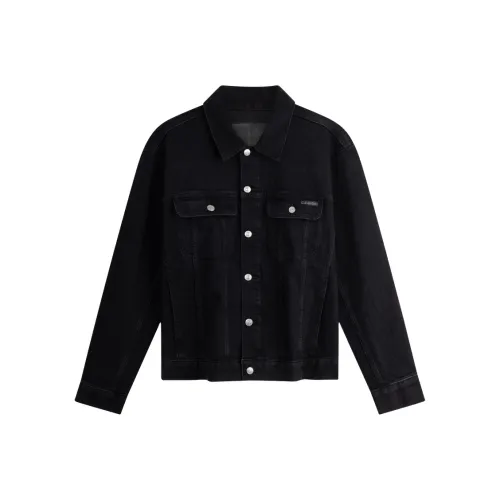 CALVIN KLEIN Denim Jacket Men's Denim Black