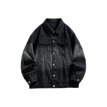 TESTUNG Denim Jacket Unisex Black
