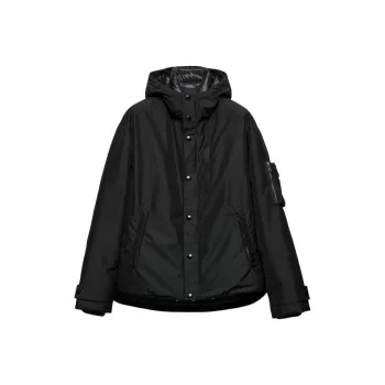 PRADA Buttoned Curved Hem Down Jacket