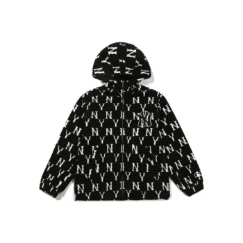 MLB Old Flower Velvet Jackets Unisex Black