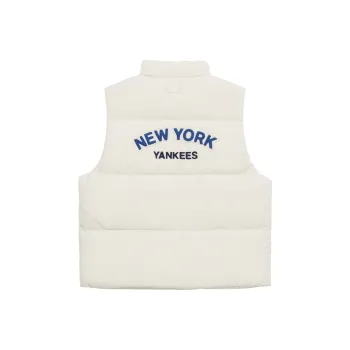 MLB MLB Preppy Style Collection New York Yankees FW24 Down Vests Unisex Dark Cream