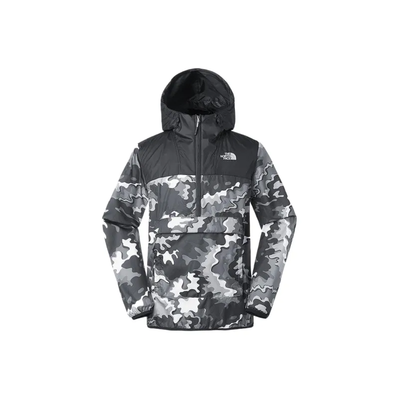THE NORTH FACE Wind And Water Repellent Windbreaker Jacket Men's Black Print-0