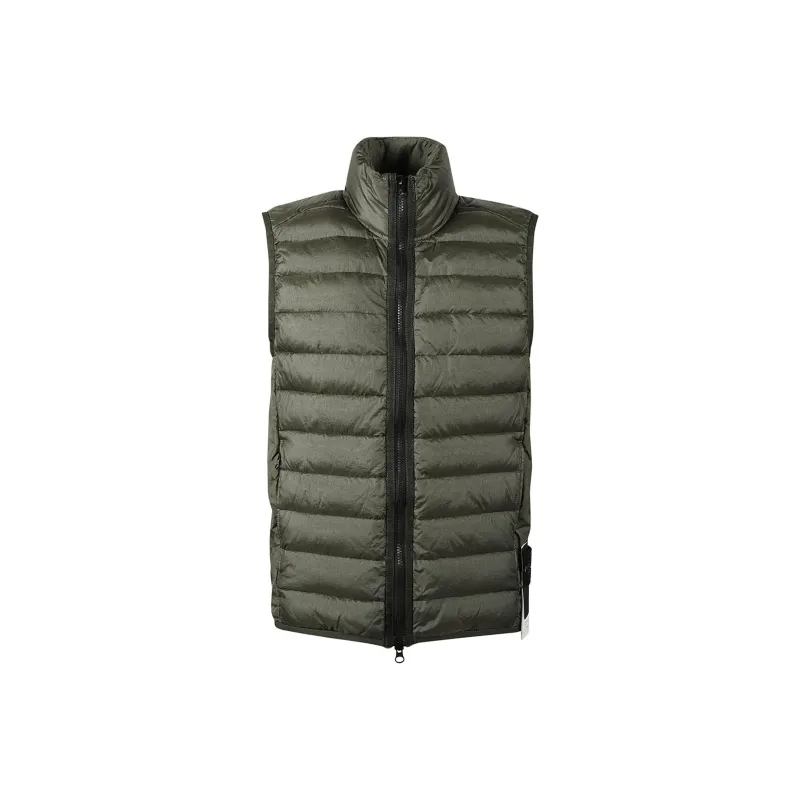 STONE ISLAND Compass Patch High Neck Padded Gilet-0