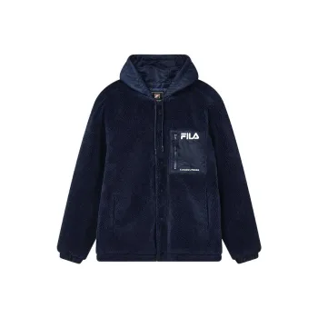 FILA Velvet Jackets Men Smoke Blue