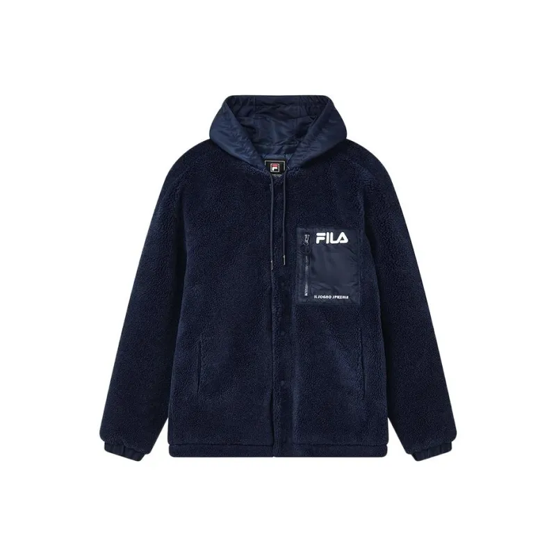 FILA Velvet Jackets Men Smoke Blue-0