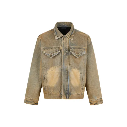 MADE EXTREME Denim Jacket Unisex Washed Yellow Mud