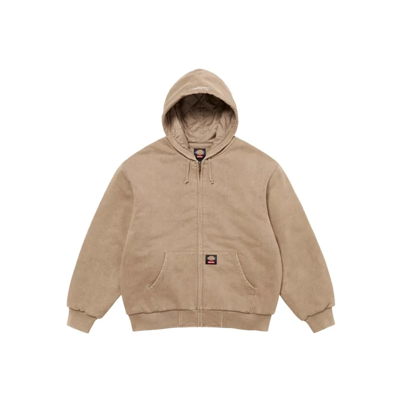 Supreme Dickies Quilted Lined Zip Up Hooded Sweatshirt-8