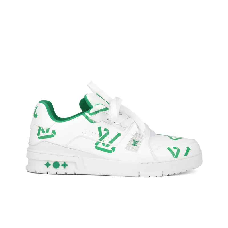 LOUIS VUITTON Lv Trainer Sneakers 'White Green'-1
