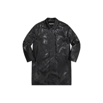 Supreme Leather Snake Trench Coat