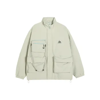 TIKIMOMOKA x Cokein Solid Color Lapel Loose Fit Puffer Jacket Unisex