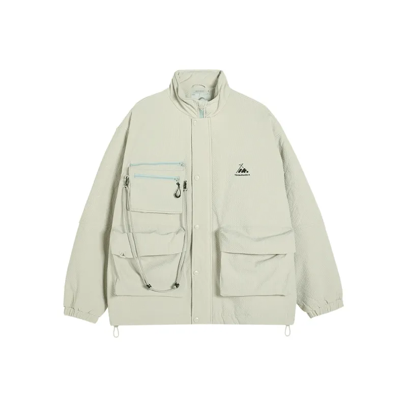 TIKIMOMOKA x Cokein Solid Color Lapel Loose Fit Puffer Jacket Unisex-0