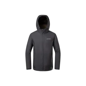Columbia Solid Color Hooded Puffer Jacket Men's Gray