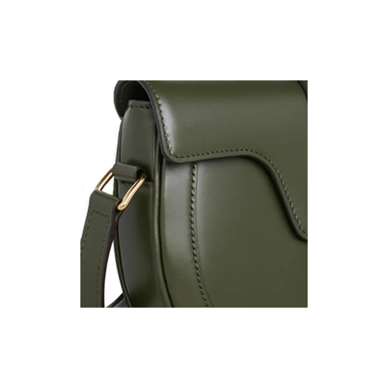 CELINE Besace16 Calfskin Shoulder Bag Crossbody Bag Small Size Women's Army Green-3