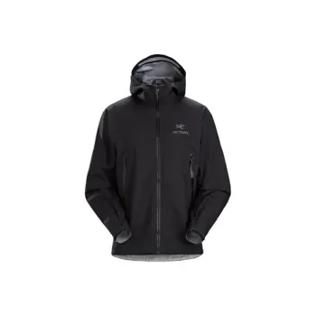 Arcteryx Beta Series Water Resistant Windproof UV Protection Breathable Wear Resistant Windbreaker Jacket Men's Black
