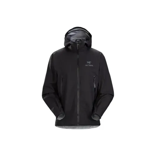 Arcteryx Beta Series Water Resistant Windproof UV Protection Breathable Wear Resistant Windbreaker Cotone Men's Black