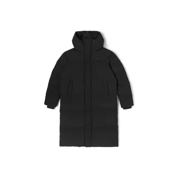Kappa Solid Color Hooded Long Down Jacket Men's