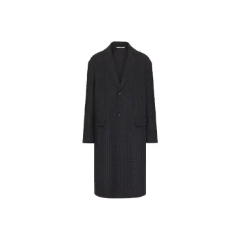 Valentino Optical Motif Single Breasted Coat