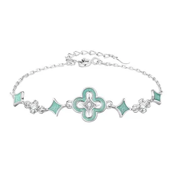 Heart Grass S925 Silver Bracelets Women's