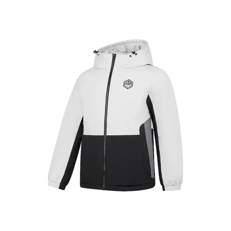 QIAODAN Down Jacket Men's Lunar Rock/Black-0