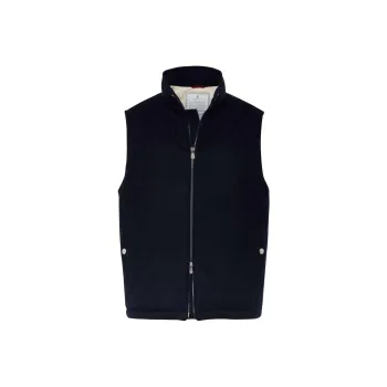 Brunello Cucinelli High Neck Zip Up Gilet