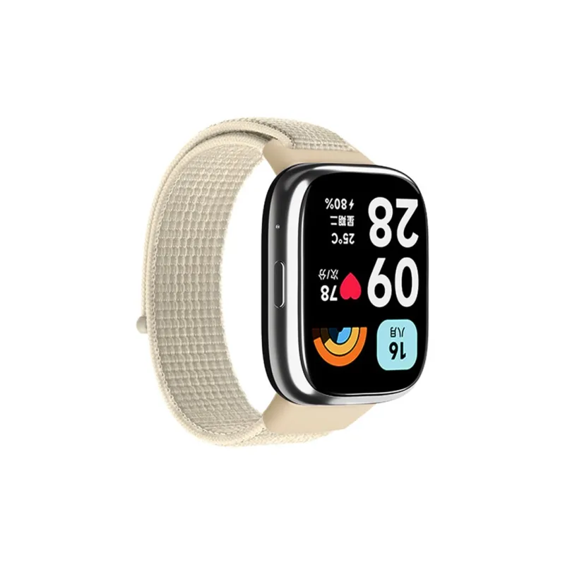 ZHENGGUANG Watch Band Apple Red Beige Compatibility Nylon Material-2