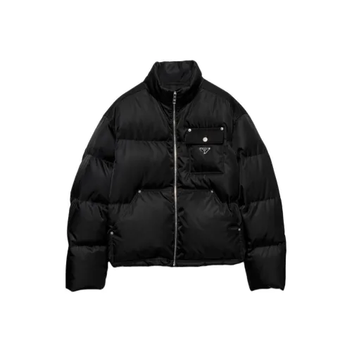PRADA Triangle Logo Zipped Padded Jacket