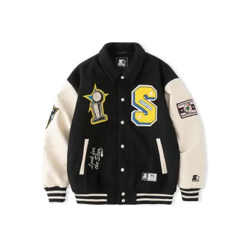 STARTER Baseball Jerseys Unisex Black White