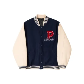 Phew Fall And Winter Baseball Jacket Unisex Navy Blue Khaki Green