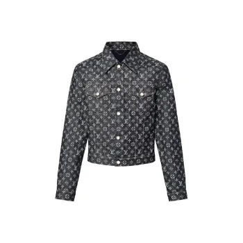 LOUIS VUITTON 1AGHUN Monogram Jacquard Denim Jacket