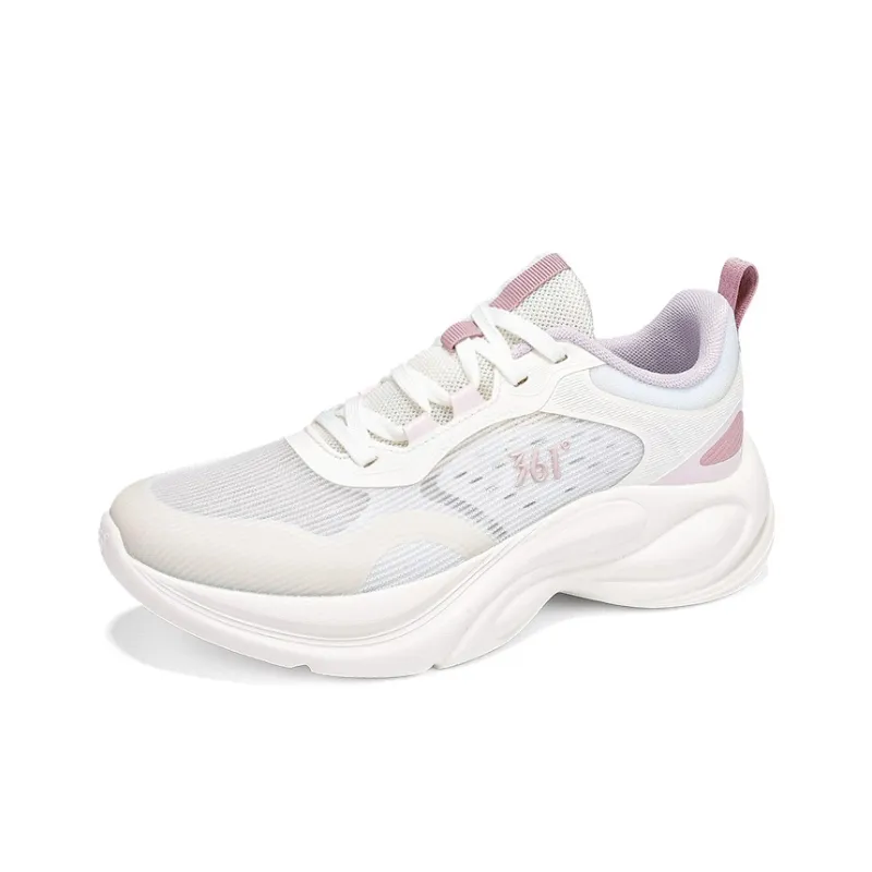 361° Cushioning, Breathable, Lightweight Low Top Casual Running Shoes Women's Feather White Sunrise Pink Purple-1