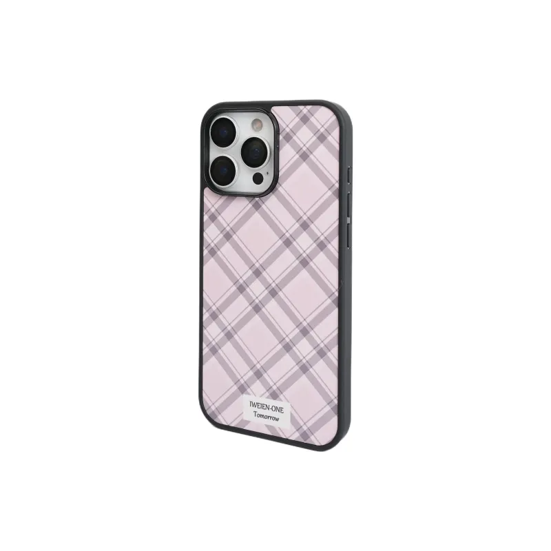 Wei Xin Acrylic Material Pink Diamond Pattern Phone Cases Compatible With IPhone 16/15 Pro Max/Apple 13/14 Pro/Max-2