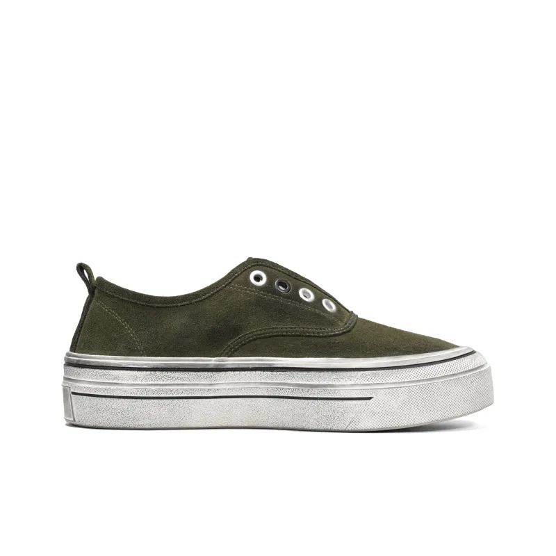 CROOKED CARD Slip Resistant Height Increasing Abrasion Resistant Low Top Skateboard Shoes Women's-1