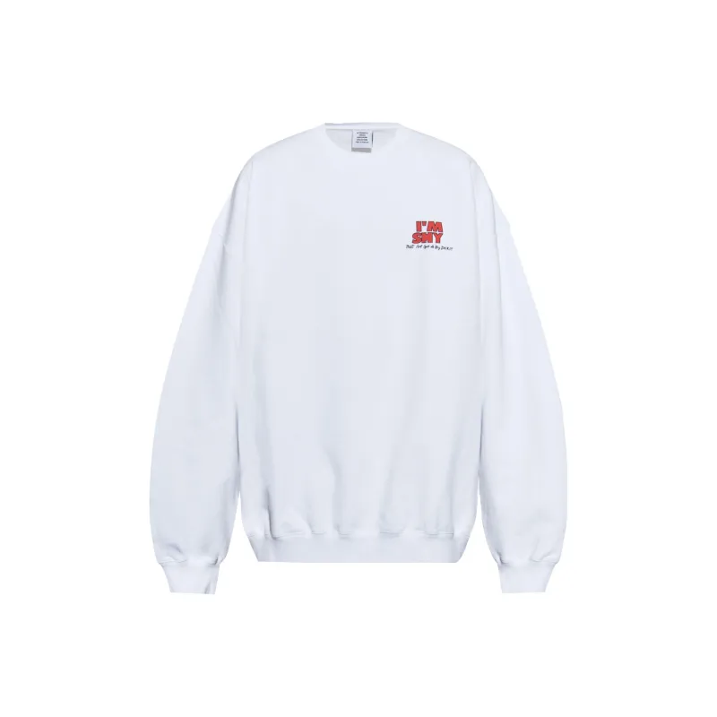 Vetements Slogan Printed Crewneck Sweatshirt-0
