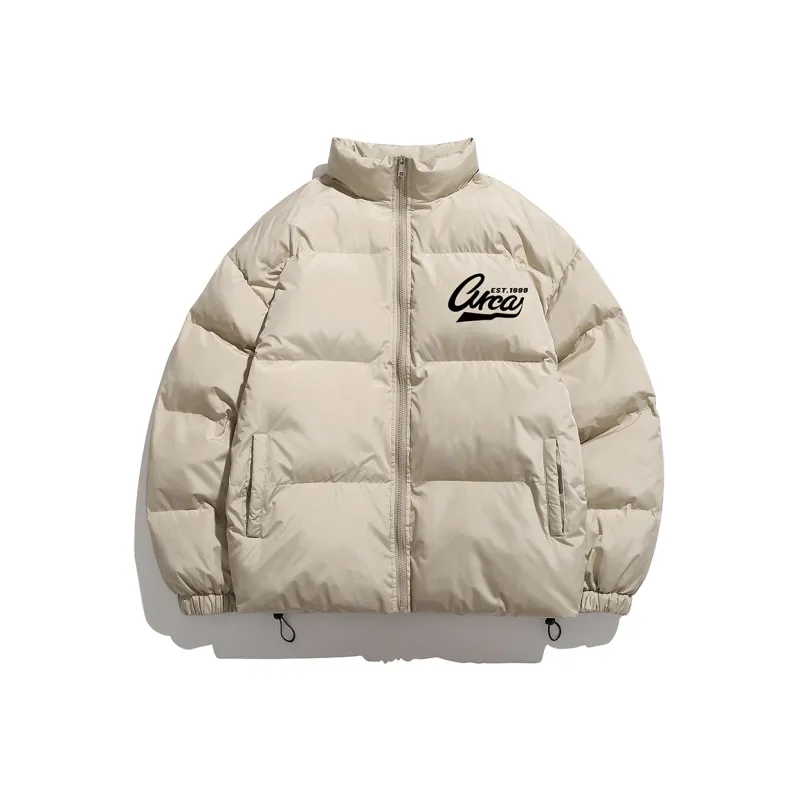 C1RCA American Minimalist Style Solid Color Basic Stand Collar Puffer Jacket Unisex-10