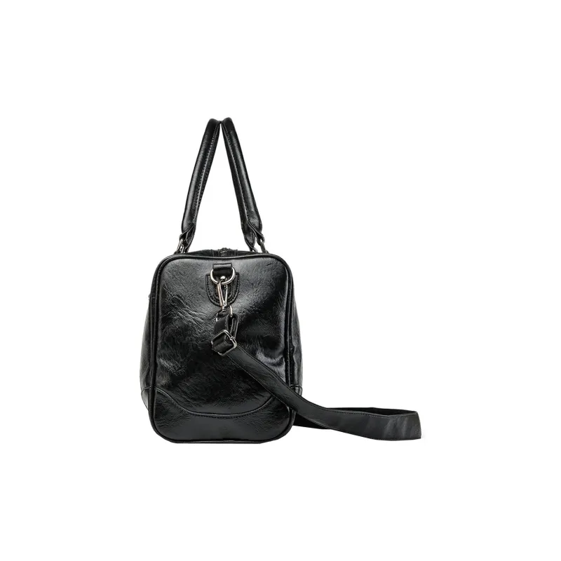 KONADCT PU Shoulder Bag Unisex Black-2