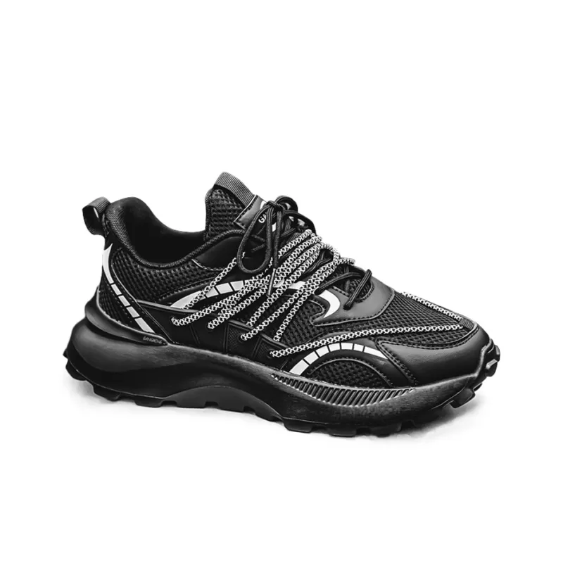 Hong Kong Meng Slip Resistant, Breathable, Height Increasing Low Top Chunky Sneakers Men's-2