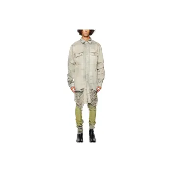 RICK OWENS Vintage Effect Denim Jacket