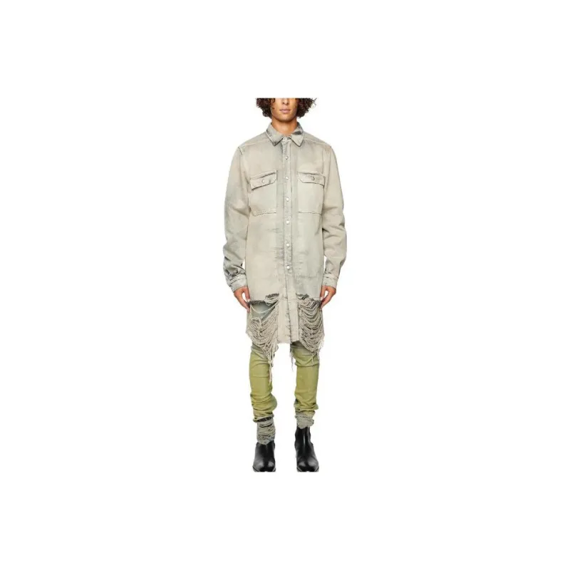 RICK OWENS Vintage Effect Denim Jacket-0