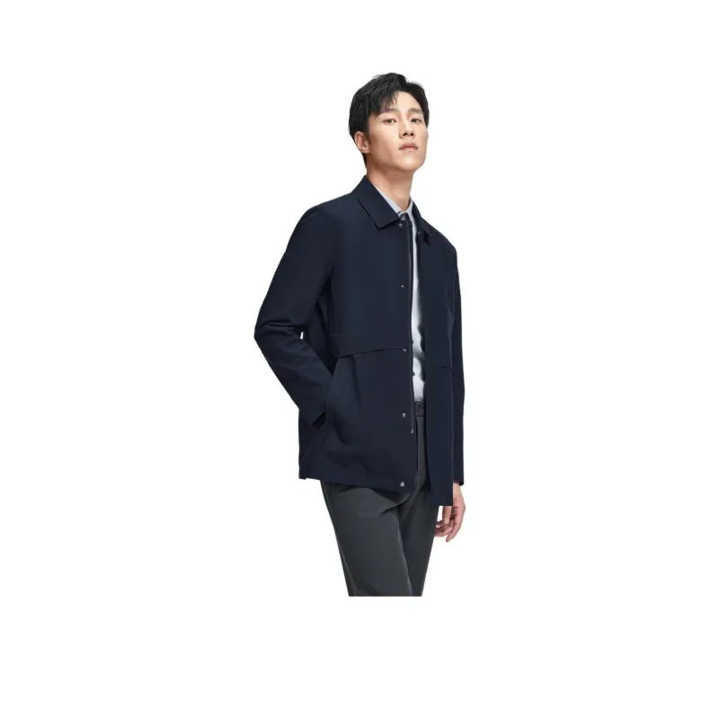 GOLDLION Spring And Fall Jacket Flying Coat Men's Navy Blue-0