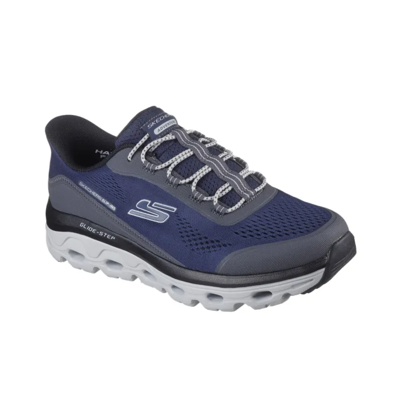 Skechers Glide Step Low Top Casual Shoes Men's Blue-2