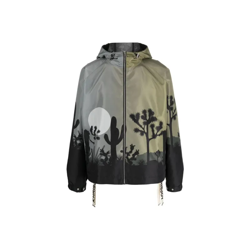 KHRISJOY Graphic-print Hooded Jacket-0