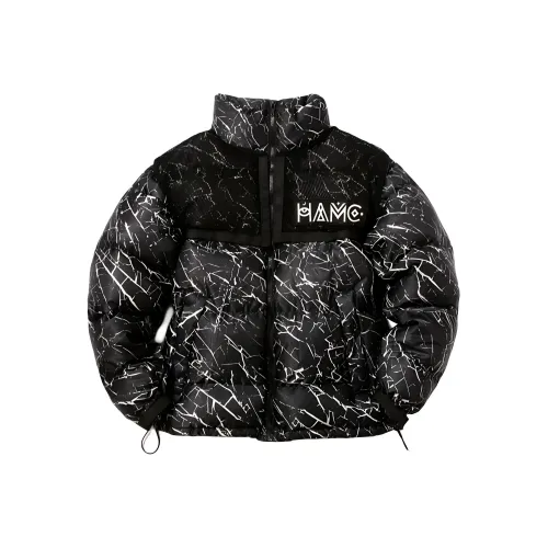 HAMCUS 블랙 남녀공용 다운 재킷