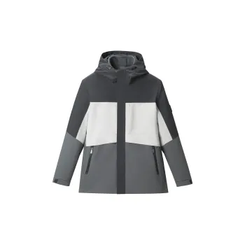 HLA Jackets Men Dark Gray Splicing J5