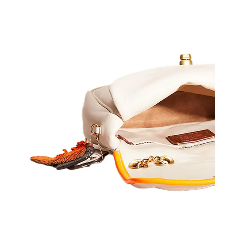COACH Madison Leather Pillow Bag Shoulder Bag Medium Size Women's White-4